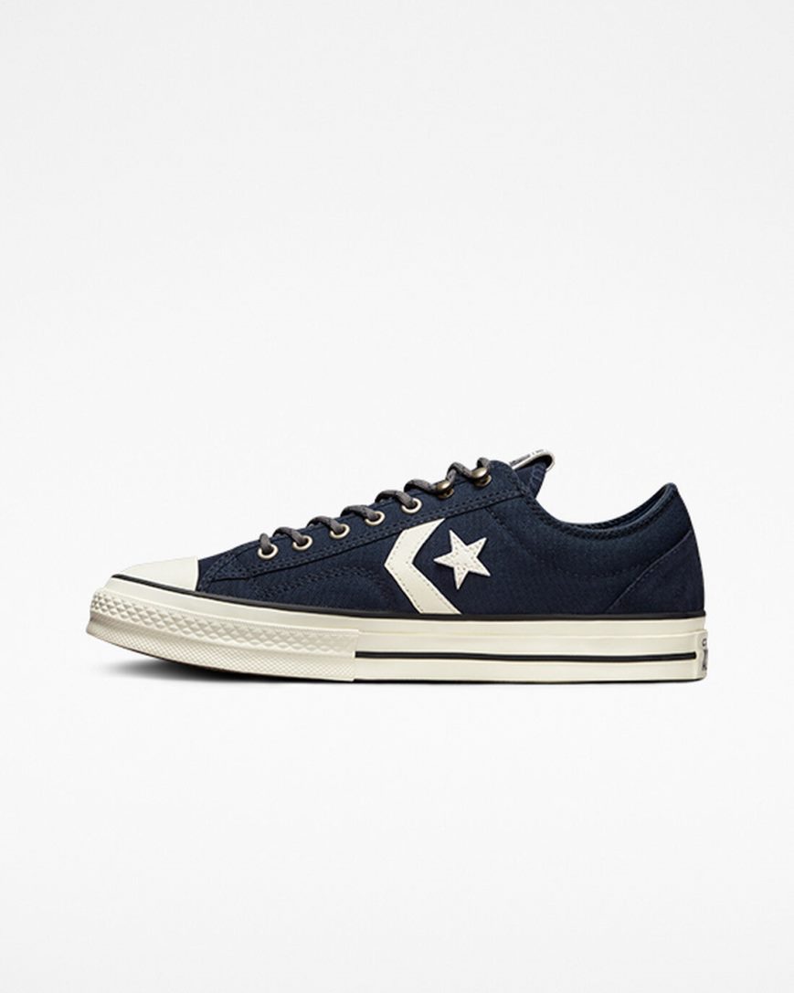 Tenis Converse Star Player 76 Retro Hike Cano Baixo Feminino Obsidiana Pretas | PT J0T8570